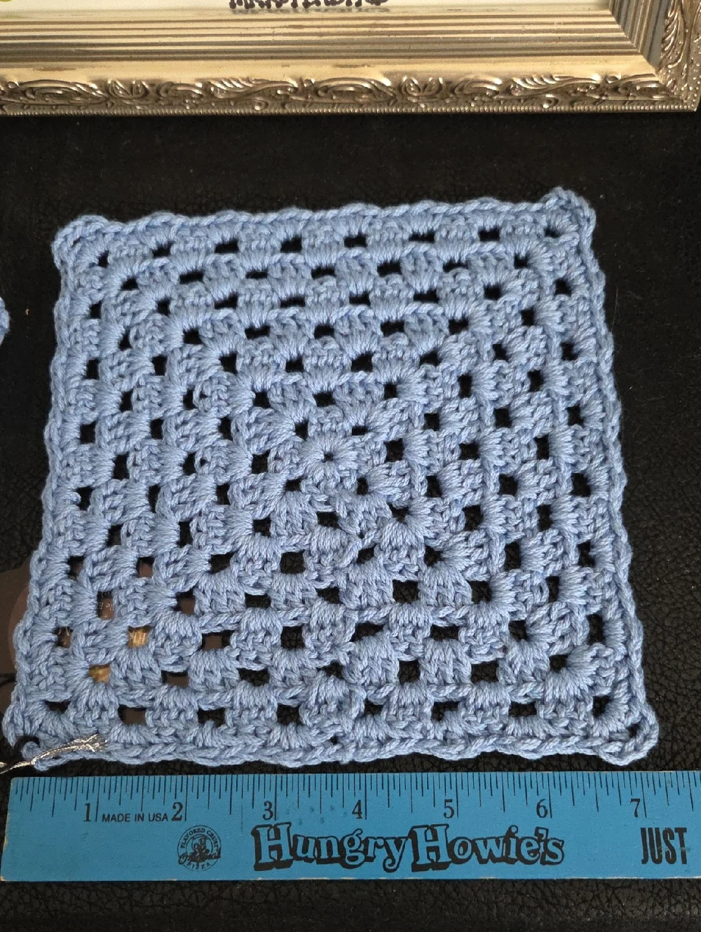 Handmade Crocheted Blue Cotton Dish/Wash Cloths - 100% Cotton Set Of 4